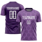 Maillot de football personnalisé violet et blanc par sublimation Maillot de football personnalisé violet et blanc par sublimation