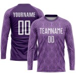 Maillot de football personnalisé violet et blanc par sublimation Maillot de football personnalisé violet et blanc par sublimation