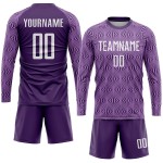 Maillot de football personnalisé violet et blanc par sublimation Maillot de football personnalisé violet et blanc par sublimation
