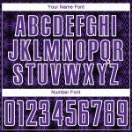 Maillot de football personnalisé à sublimation géométrique violet noir et blanc Maillot de football personnalisé à sublimation géométrique violet noir et blanc