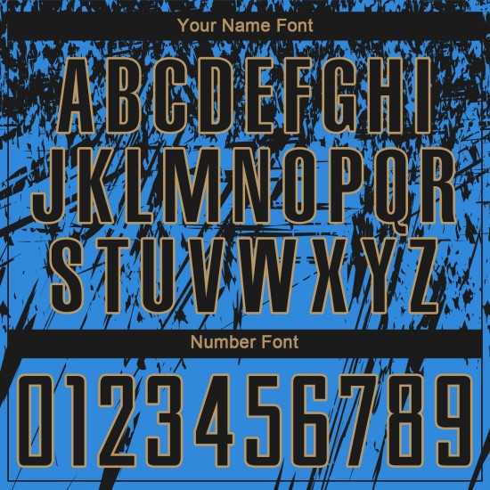 Maillot de football personnalisé à sublimation bleu poudre, noir et vieil or Maillot de football personnalisé à sublimation bleu poudre, noir et vieil or