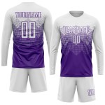 Maillot de football personnalisé violet et blanc par sublimation Maillot de football personnalisé violet et blanc par sublimation