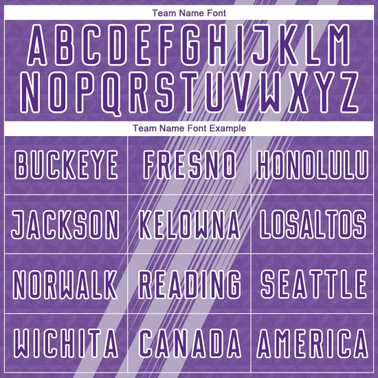 Maillot de football personnalisé à sublimation avec lignes diagonales violettes et blanches Maillot de football personnalisé à sublimation avec lignes diagonales violettes et blanches
