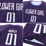 Maillot de football personnalisé violet et blanc par sublimation Maillot de football personnalisé violet et blanc par sublimation