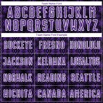 Maillot de football personnalisé à sublimation géométrique violet noir et blanc Maillot de football personnalisé à sublimation géométrique violet noir et blanc
