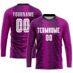 Maillot de football personnalisé par sublimation violet, blanc et rose Maillot de football personnalisé par sublimation violet, blanc et rose