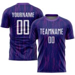 Maillot de football personnalisé violet et blanc par sublimation Maillot de football personnalisé violet et blanc par sublimation
