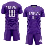 Maillot de football personnalisé violet et blanc par sublimation Maillot de football personnalisé violet et blanc par sublimation