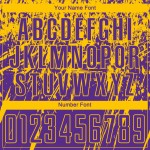 Maillot de football personnalisé violet et jaune par sublimation Maillot de football personnalisé violet et jaune par sublimation